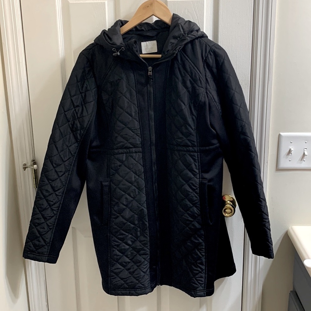 Maternity Black Coat, a.glow, Size Medium